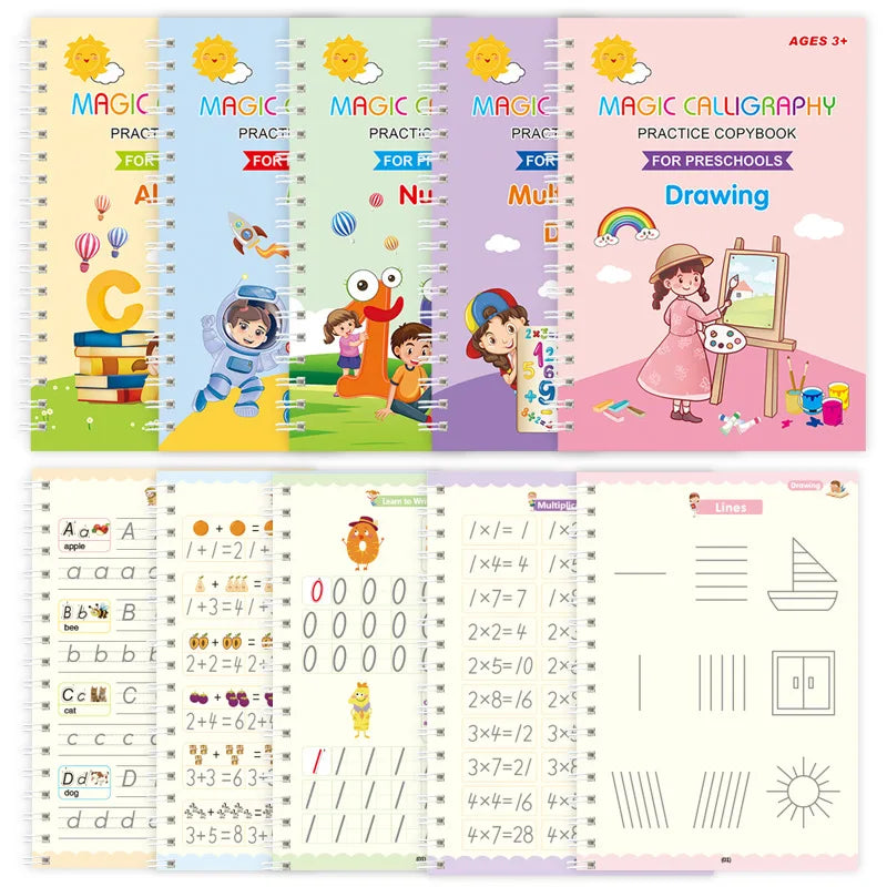 MagicWrite: Reusable Learning Copybook for Kids - Math, Drawing, Numbers, and Alphabet Practice